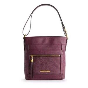 Rosetti Shoulder Bag Crossbody Zipper Closure Exterior Pocket Wine Purple. New